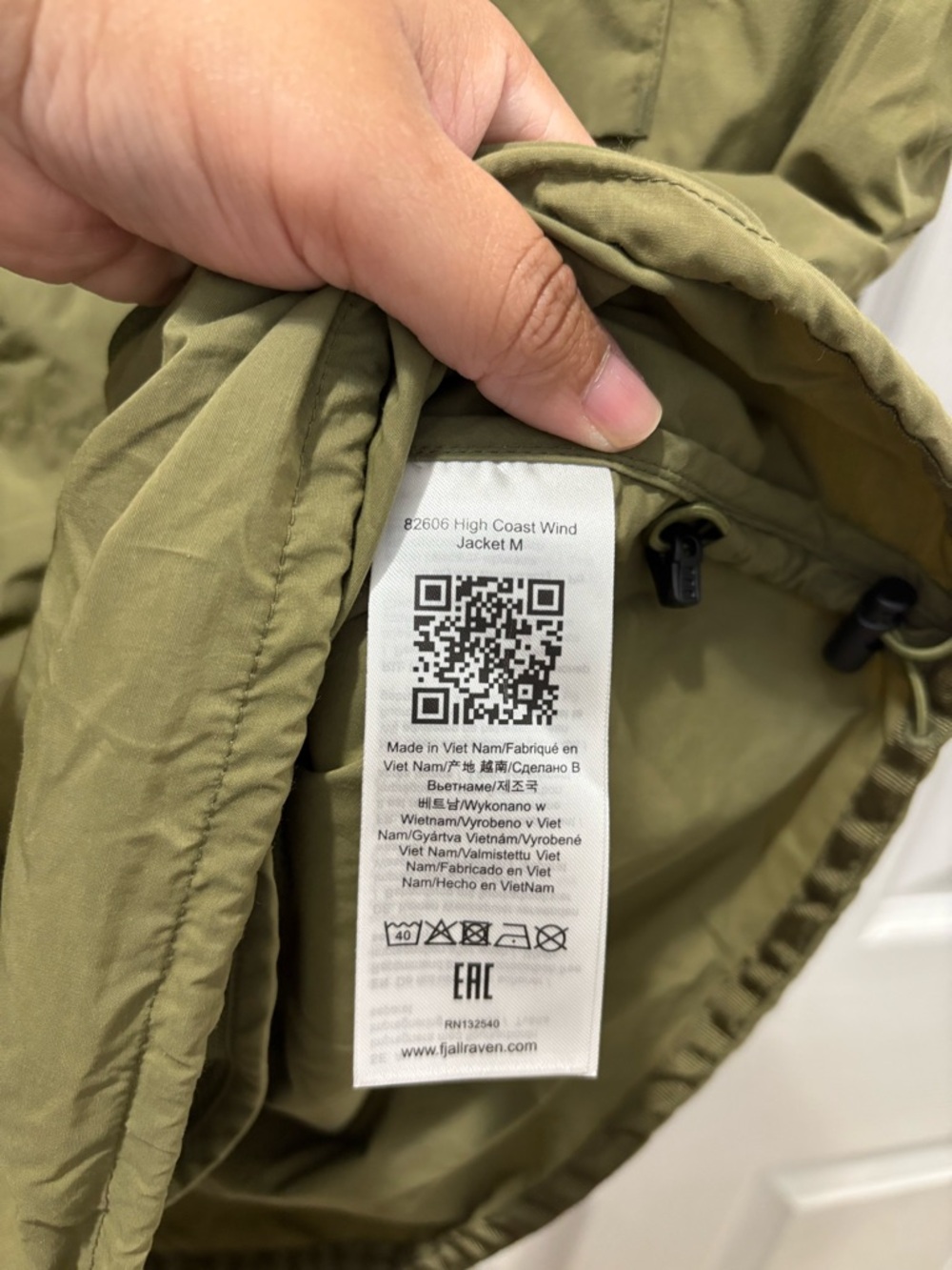 FJALL RAVEN HIGH COAST WIND JACKET 620/GREEN MENS SIZE XXL - Picture 4 of 4